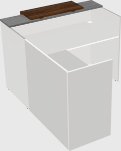 L-shaped modular reception