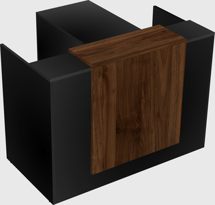 L-shaped modular reception