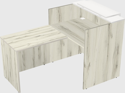 L-shaped modular reception