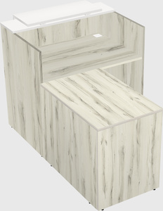 L-shaped modular reception