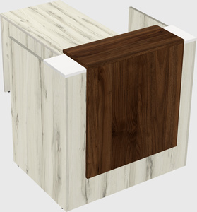 L-shaped modular reception