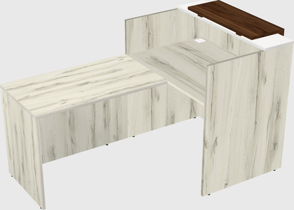 L-shaped modular reception
