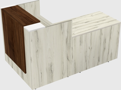 L-shaped modular reception