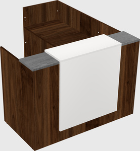 L-shaped modular reception