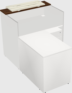L-shaped modular reception