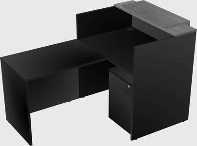 L-shaped modular reception