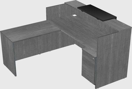 L-shaped modular reception