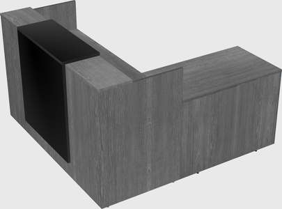 L-shaped modular reception