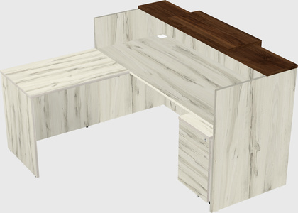 L-shaped modular reception