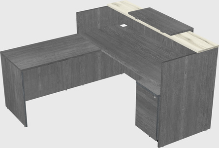 L-shaped modular reception