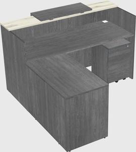 L-shaped modular reception