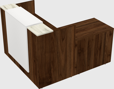 L-shaped modular reception