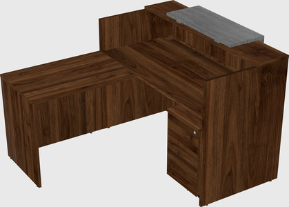 L-shaped modular reception