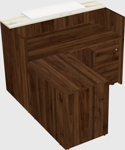 L-shaped modular reception