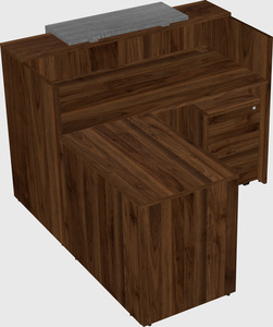L-shaped modular reception