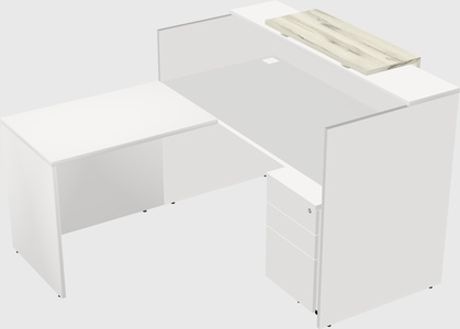 L-shaped modular reception