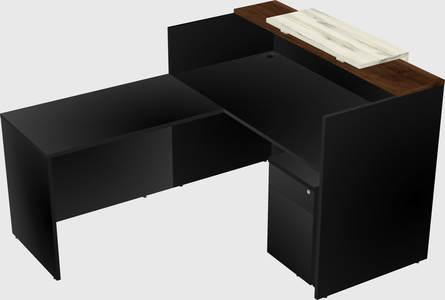 L-shaped modular reception