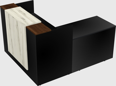 L-shaped modular reception