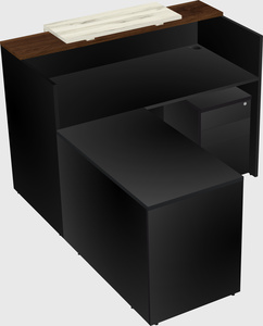 L-shaped modular reception