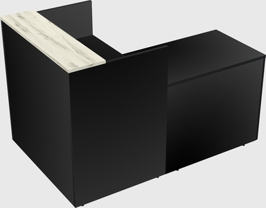 L-shaped modular reception
