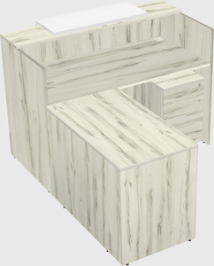 L-shaped modular reception