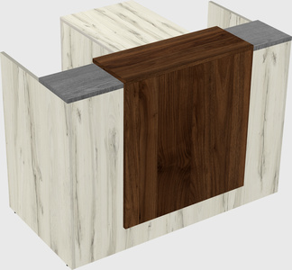 L-shaped modular reception