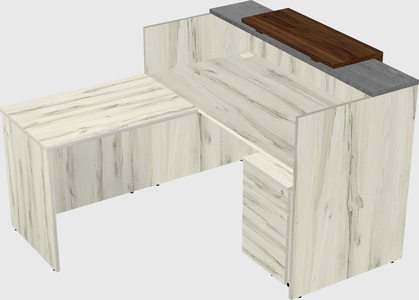 L-shaped modular reception