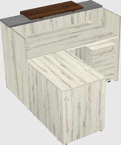 L-shaped modular reception