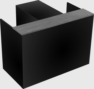 L-shaped modular reception