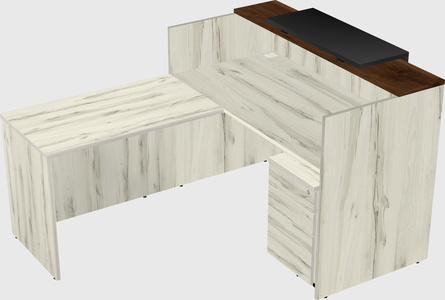 L-shaped modular reception