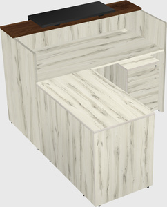 L-shaped modular reception