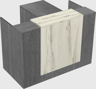 L-shaped modular reception