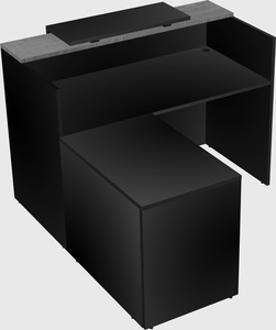 L-shaped modular reception