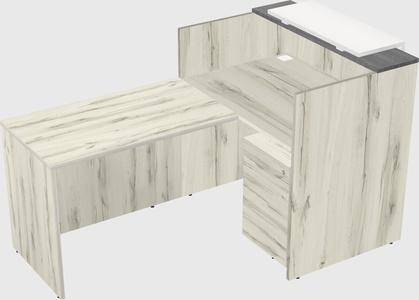 L-shaped modular reception
