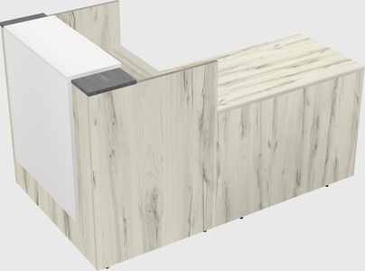 L-shaped modular reception