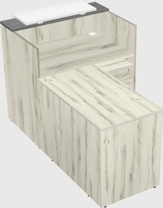 L-shaped modular reception