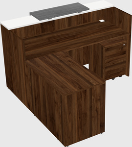 L-shaped modular reception
