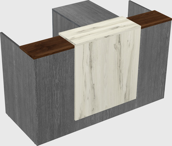 L-shaped modular reception