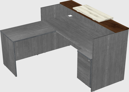 L-shaped modular reception
