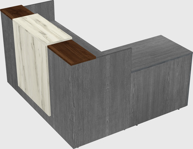 L-shaped modular reception