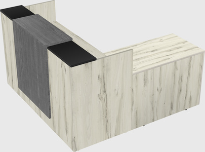 L-shaped modular reception