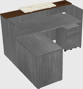 L-shaped modular reception