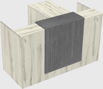 L-shaped modular reception
