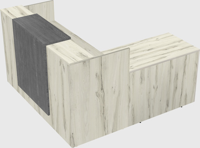 L-shaped modular reception