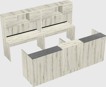 Shared u-shaped reception desks