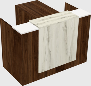 L-shaped modular reception