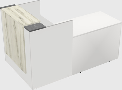 L-shaped modular reception