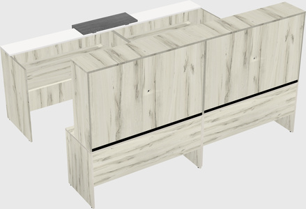 Shared u-shaped reception desks