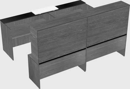 Shared u-shaped reception desks
