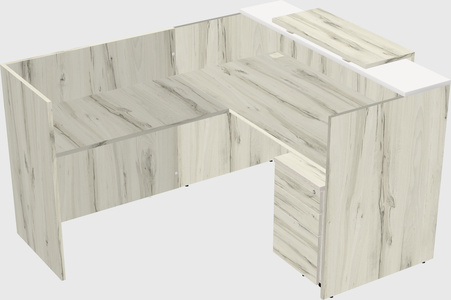 L-shaped modular reception